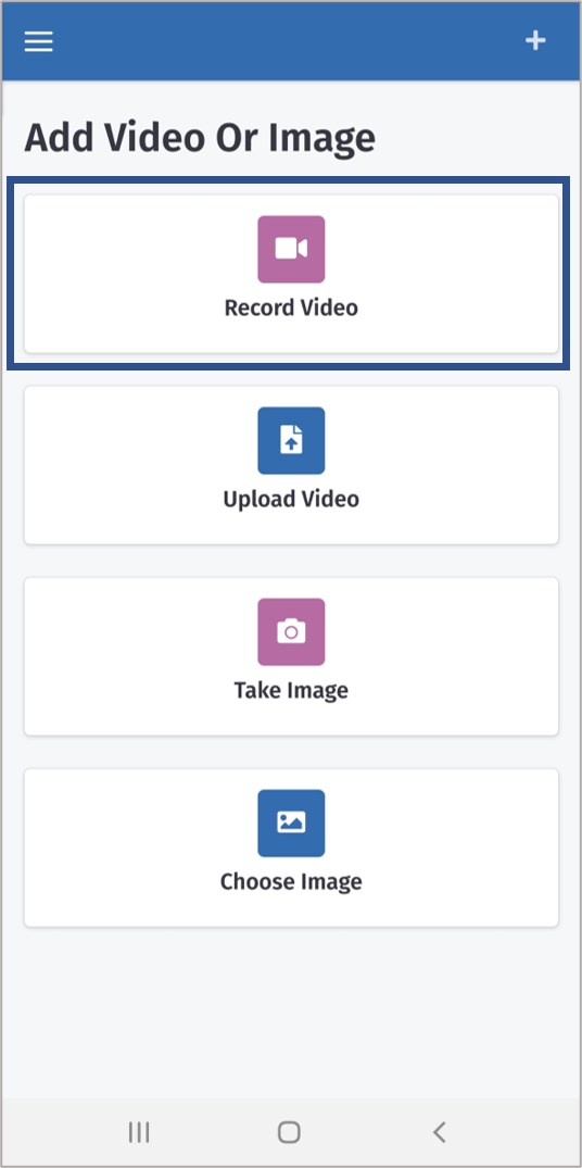 VipeCloud app record a video