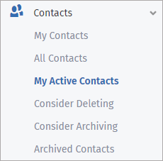Contact scoring in active contacts