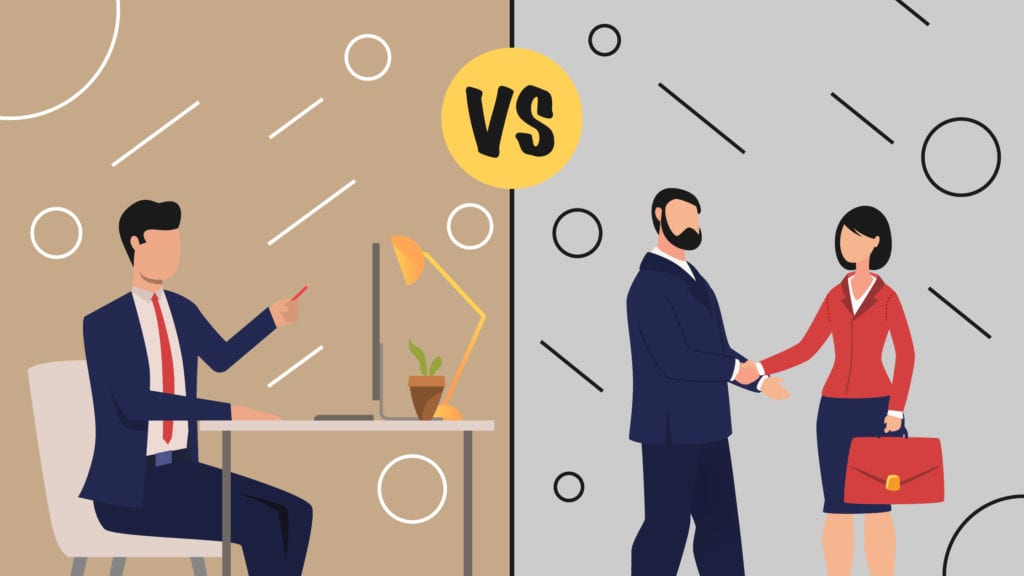 B2B Inside Sales vs. Outside Sales: 2024 Breakdown Depiction of b2b inside sales vs outside sales