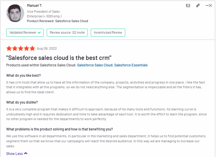 Salesforce reviews