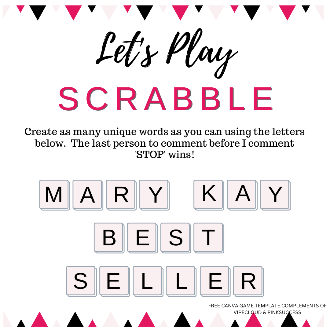 Facebook Party Game Template - Scrabble From PinkSuccess