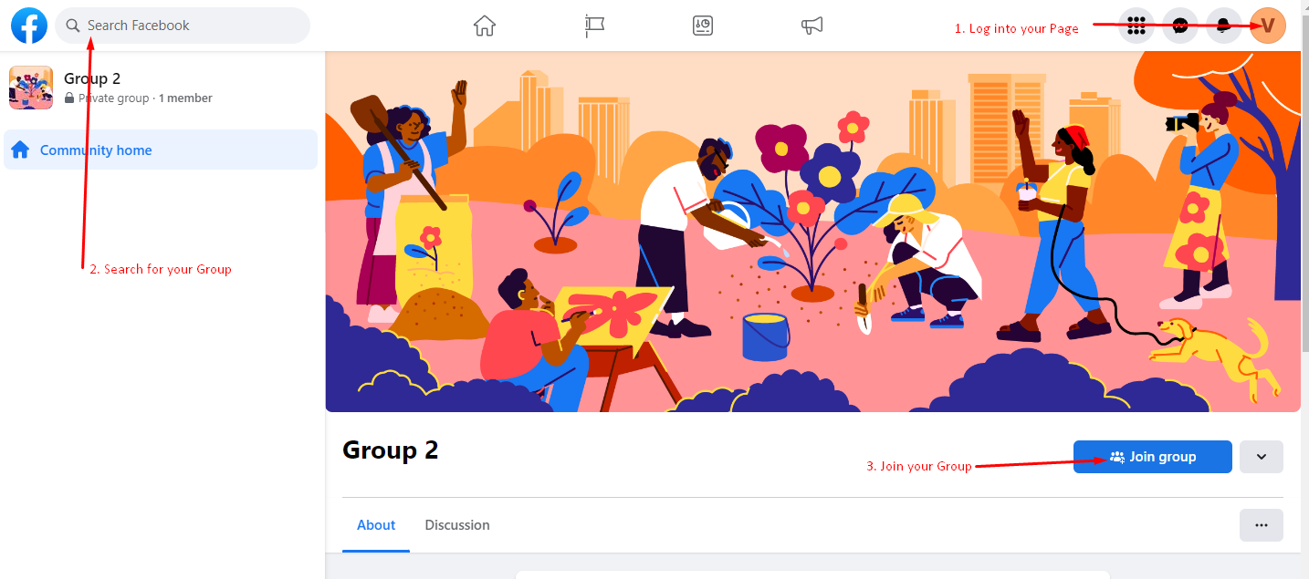 Join Group as Page