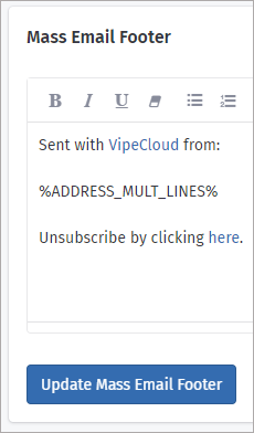 mass email footer