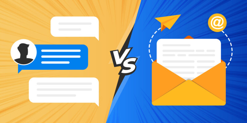 texting vs email in sales, marketing, and business