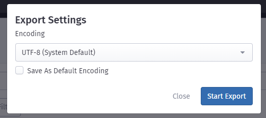 Export Settings